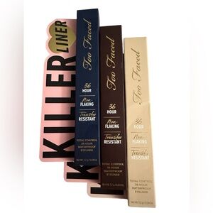 Too Faced Killer Liners Lot of 3 Sapphire, Espresso & Cashmere BRAND NEW